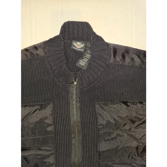 Harley Davidson Men's Overlay Heavyweight Zipper Sweater Jacket/Coat Size 3XL - Picture 3 of 11